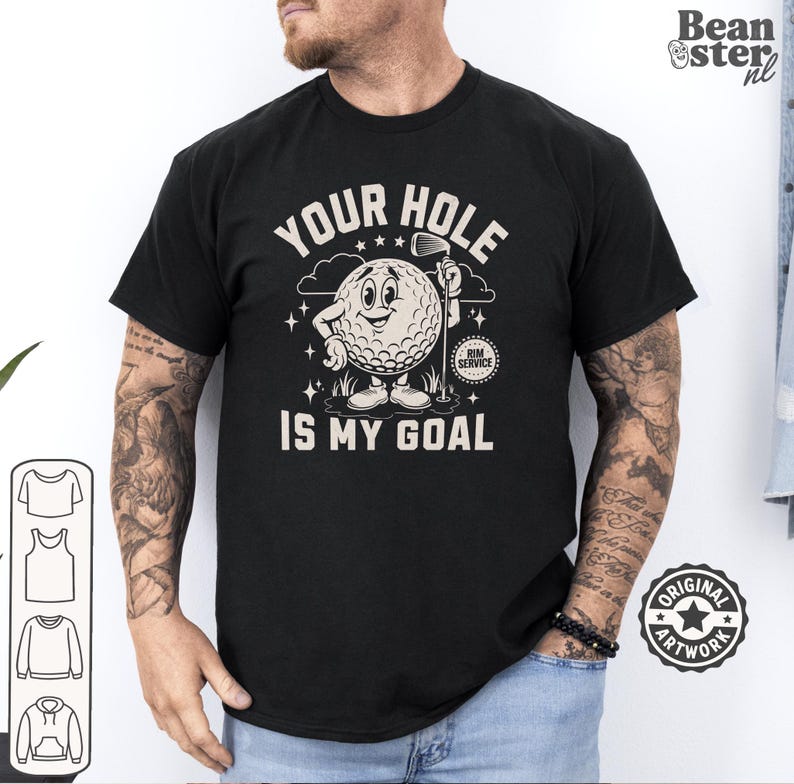 Your Hole is My Goal Shirt Inappropriate Tshirt Funny Golf Gift Offensive Sweatshirt Unhinged Tee Gen Z Meme Prank Gifts Embarrassing Tee Black
