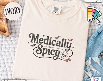 Medically Spicy Comfort Colors Shirt - Flare Day Gift, Chronic Illness T-Shirt, Autoimmune Disease Gifts, Cute Graphic Tee