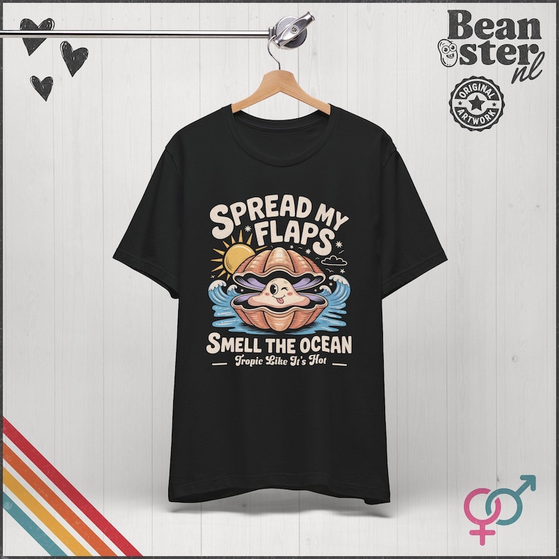 Spread My Flaps Smell The Ocean Shirt Funny Unhinged Summer Tshirt Gag Gift Exchange Girls Trip Embarrassing Beach Tee Prank Vacation Shirts Black