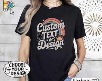 Custom Bella Canvas Shirt, Personalized Tshirt, Choose Your Design Or Text, Unisex Soft Shirts