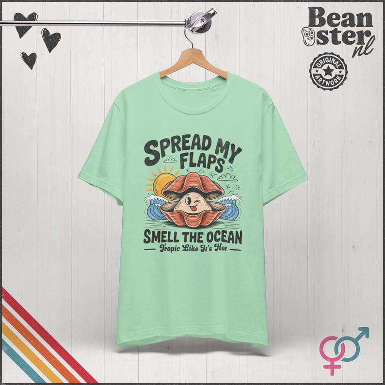Spread My Flaps Smell The Ocean Shirt Funny Unhinged Summer Tshirt Gag Gift Exchange Girls Trip Embarrassing Beach Tee Prank Vacation Shirts Mint