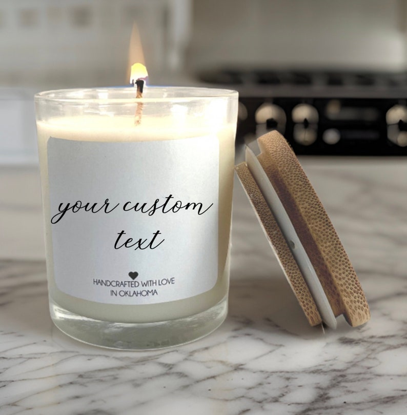 Custom Candle, Blank Label Candle, Personalized Candle, Soy Candle ...
