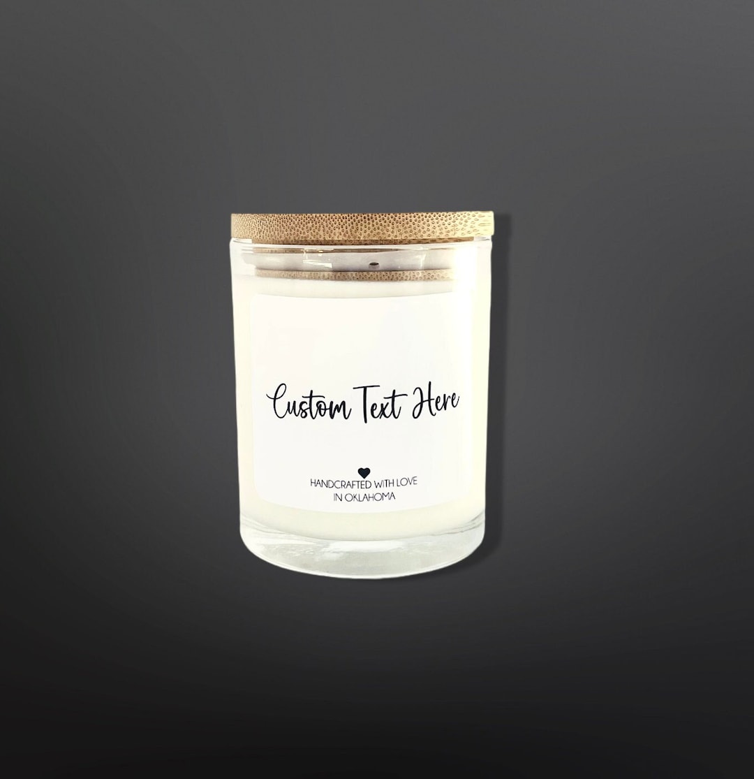 Custom Candle, Blank Label Candle, Personalized Candle, Soy Candle ...