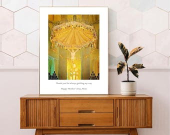 Kruisbeeld aquarelprint | Christelijk moedercadeau | Aangepast katholiek Moederdagdecor | Spanje reizen muurkunst aquarel print