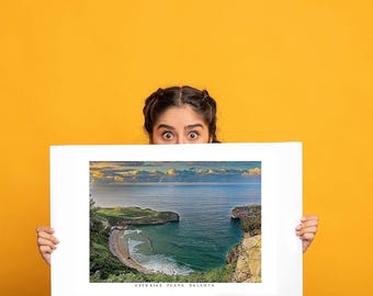 Foto kust Asturië: reisposter Ballota Beach