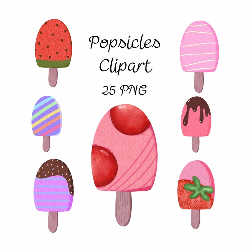Popsicles and Ice Cream - Clipart Digital - Clip Art Popsicle ...