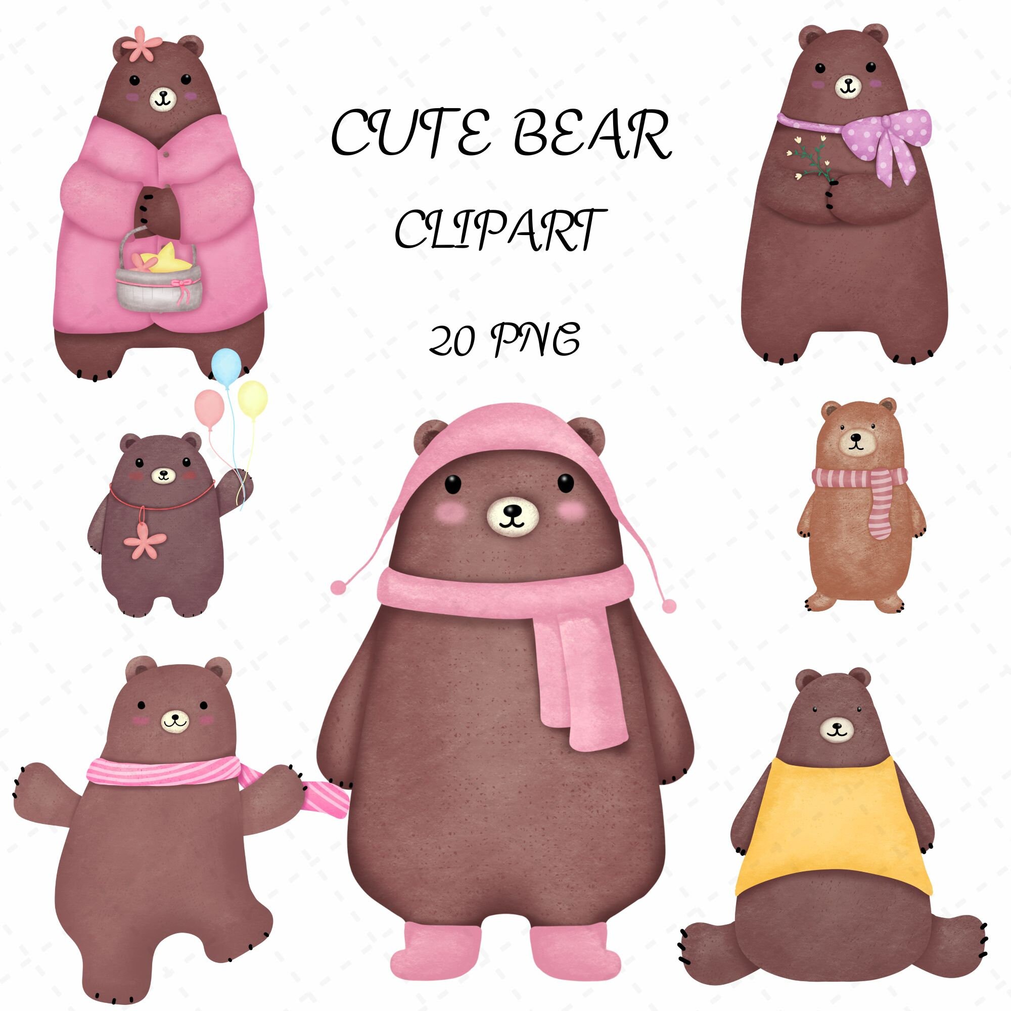 Cute Bears Cliparts, Cute Brown Bears,
