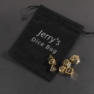 Full Set Core Dice for DnD, Sharp Edge Resin Dice, Polyhedral Dice for Dungeons and Dragons, d&d Dice, Black Dice