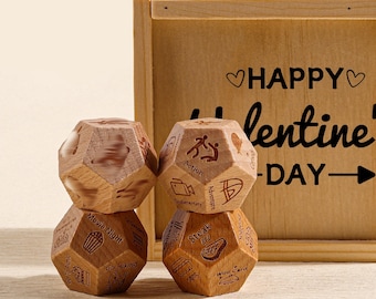 Romance & Reconnection Dice: Personalized Love Dice Set, Couples Gift for Anniversaries, Date Night Fun, Relationship Game