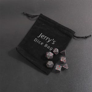 Full Set Core Dice for DnD, Dungeons & Dragons,Black Dice,Polyhedral Dice for Dungeons and Dragons, dnd Dice,Full Dice Set