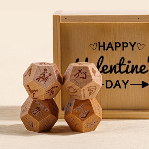 Romance & Reconnection Dice: Personalized Love Dice Set, Couples Gift for Anniversaries, Date Night Fun, Relationship Game