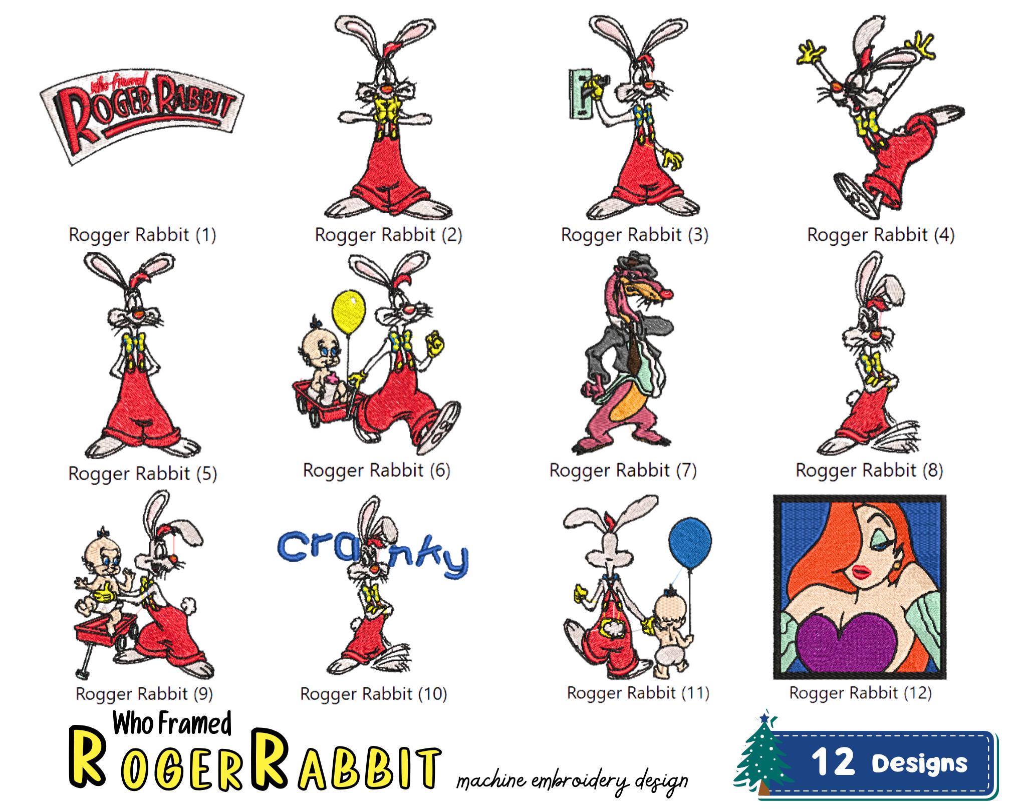 Roger Rabbit Machine Embroidery Design,rabbit Embroidery,embroidery ...