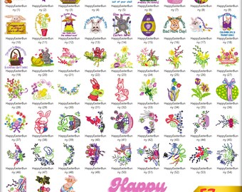 Joyeuses Pâques, conception de machine à broder lapin, ensemble de Pâques, broderie de Pâques, broderie lapin de Pâques, broderie lapin, téléchargement immédiat