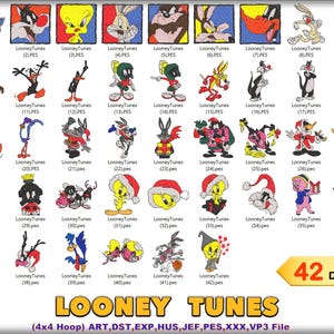Looney Tines embroidery machine design,Looney embroidery,Instant Download,Looney Tunes design,Embroidery design,Tweety bird embroidery