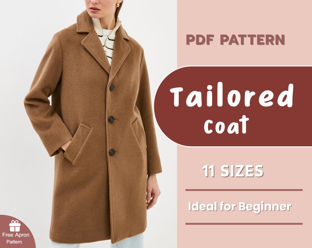 Tailored Coat Sewing Pattern for Beginners | Women's Classic Winter ...