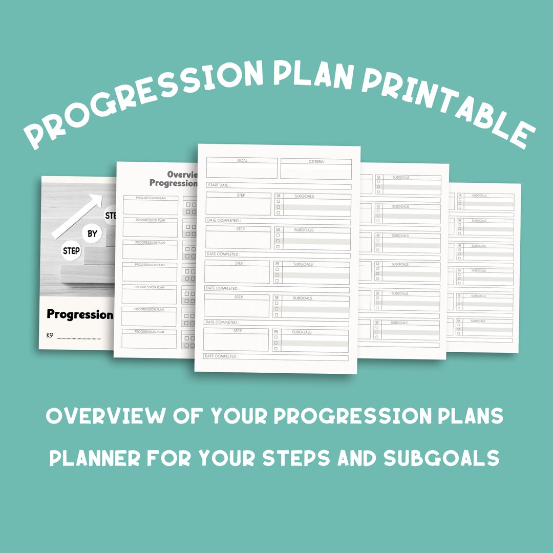Dog Training Plan Progression Plan Printable Dog Training Planner Scent