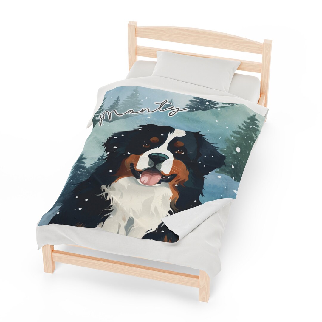 Bernese Mountain Dog Blanket Christmas Gift for Bernese Etsy