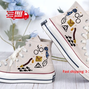 Personalize Harry Potter Embroidery Converse/Ravenclaw Embroidery Chuck Taylor High Top/Embroidered Converse