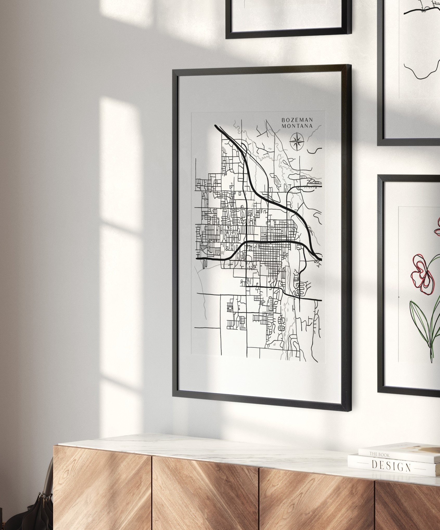 Custom Hand Drawn Map Digital Download or Canvas or Matte Poster Any ...