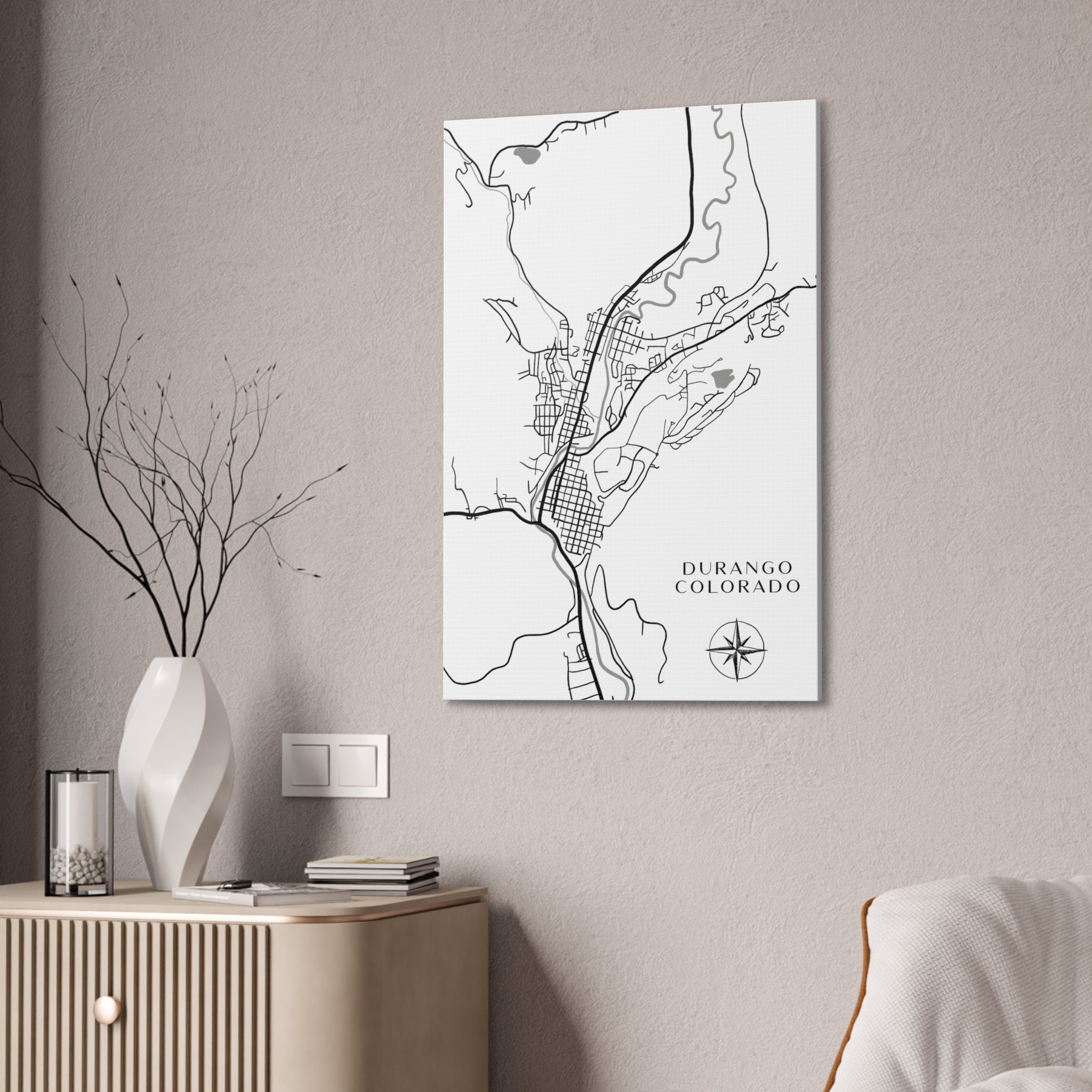 Custom Hand Drawn Map Digital Download or Canvas or Matte Poster Any ...