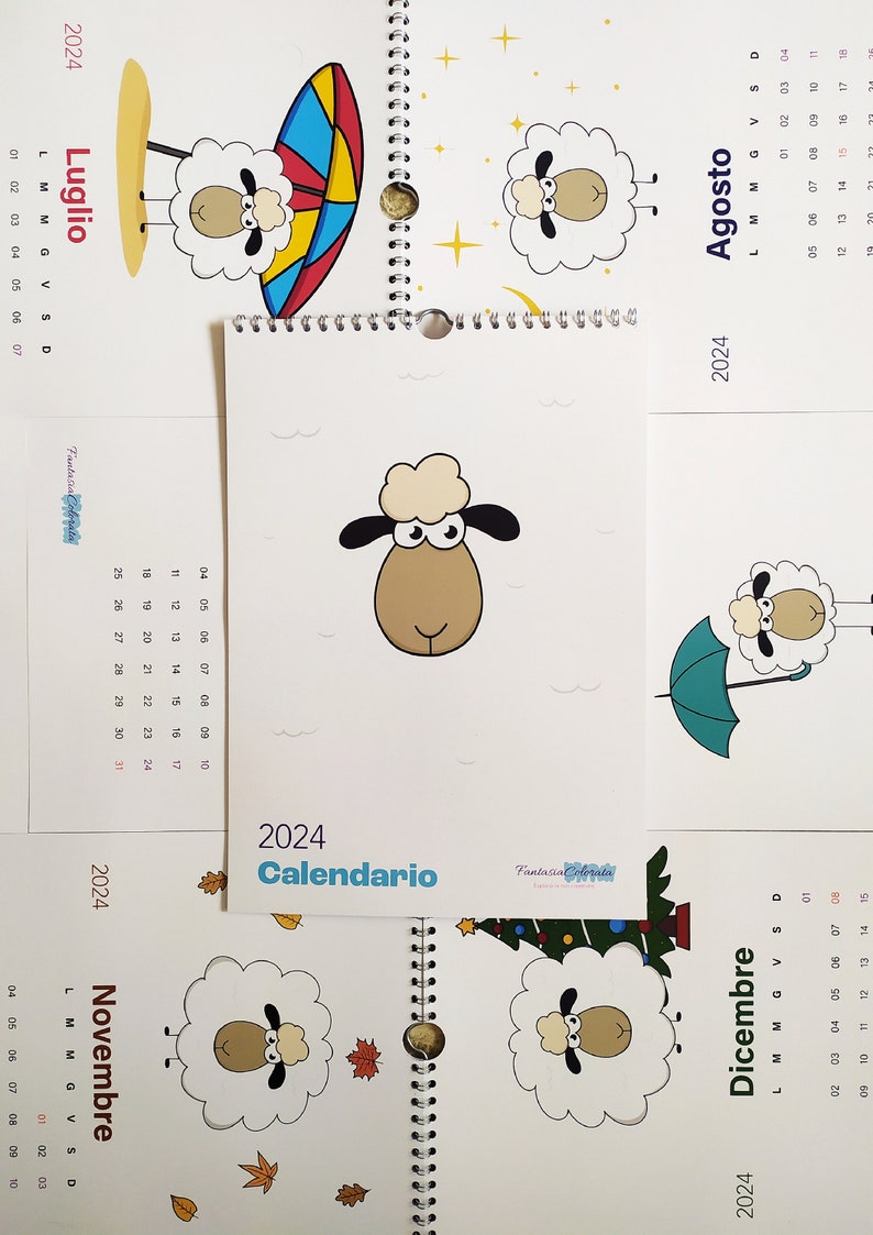 Sheep Calendar 2024 Etsy