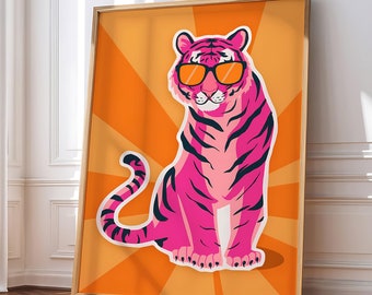 Dopamin Dekorativt konsttryck - Trendig Y2K-estetisk poster, ljus retro väggkonst, maximalistisk färgglad rumsaccent, funky design