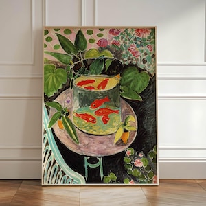 Henri Matisse Art - Bold Fauvist Fish Painting, Colorful Still Life Print, Vibrant Impressionist Art, Modern Home Decor, The Goldfish