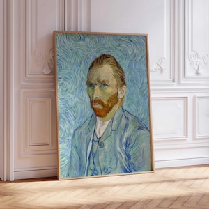 Van Gogh Art Self Portrait – Vintage Fine Art Print, Impressionist Wall Decor, Classic Painting Poster, Antique Aesthetic Artwork Download