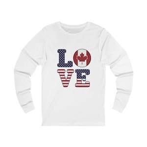 Canada USA Friendship Tshirt, Anti Trump Tshirt, Unisex Style, Free Shipping,  I Love Canada Shirt, I Support Canada Tee