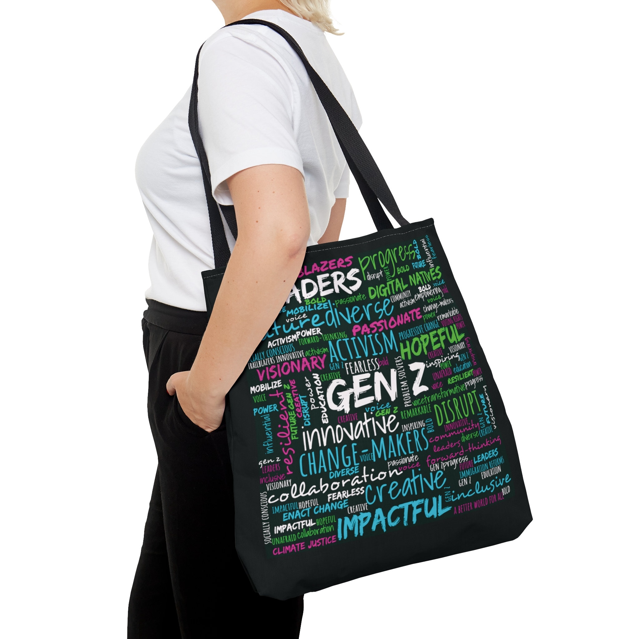Gen Z Tote Bag Word Cloud Gen Z Gift Gifts for Gen Z Etsy Canada