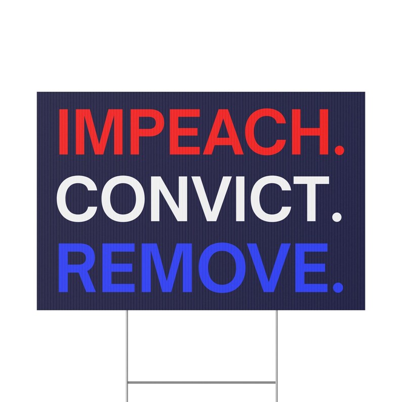 Impeach Convict Remove Yard Sign, Protest Sign, Custom Yard Sign, Anti Trump Sign, Political Yard Sign, Custom Lawn Sign, Multiple Sizes image 8