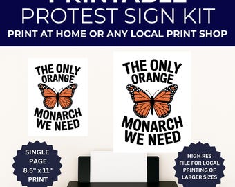 Funny Anti Trump Protest Sign, No Kings Protest Sign, Anti Trump Digital Download, Print From Home or Enlarge Locally, Printables
