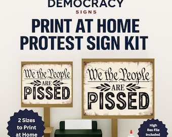 Anti Trump Protest Signs, No Kings Protest Signs, 2 Sizes - Print at Home and Glue to Cardboard, Anti Trump Signs, Printable Protest Signs
