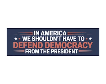 Imán para coche "Defensa de la democracia", "Fascismo", "Anti-Trump", "Resistencia", "Anti-Trump", envío gratuito
