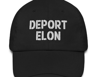 Cappello Deport Elon, ricamato in stile "papà", vari colori, regalo democratico, cappello anti-Trump, cappello democratico, cappello politico, regalo per democratico