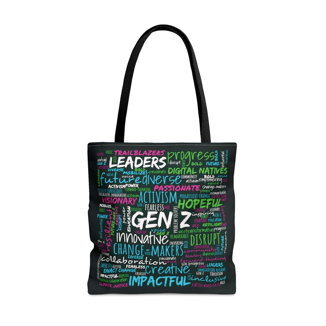 Gen Z Tote Bag Word Cloud Gen Z Gift Gifts for Gen Z Etsy Singapore