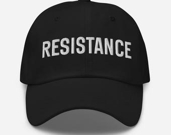 Resistance Hat, Protest Hat, Embroidered Hat, Unisex, Multiple Colors, Anti Trump Hat, Democracy Hat