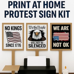 Carteles de protesta anti-Trump, carteles de protesta "Manos Fuera", 3 carteles incluidos, 8.5" x 11", para imprimir y pegar en cartón, carteles de protesta imprimibles