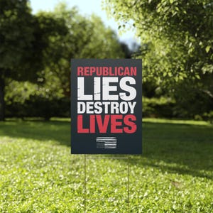 Anti Trump Yard Sign | Protest Sign | Anti Trump Sign | Political Yard Sign - Print on Both Sides - 18&quot; x 24&quot;