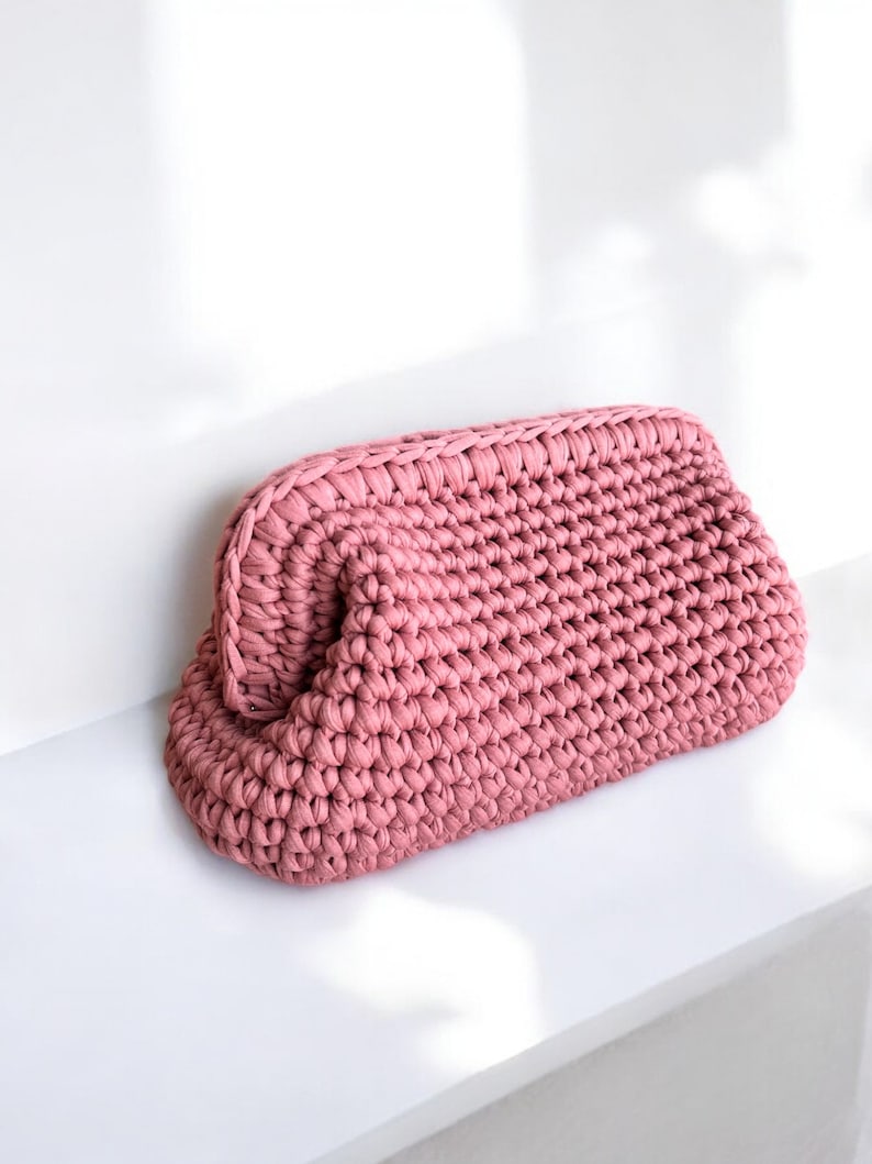 Woven Clutch Bag - Pink main image 1