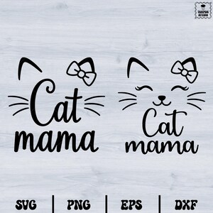 Chat maman SVG | Amoureux des chats mignon fichier coupé | Impression de patte de chaton SVG pour Cricut et Silhouette | Conception de chemise de maman de chat
