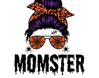 Momster Svg, Halloween Mom Svg, Mom Halloween Svg for Shirts
