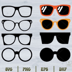 Sunglasses Svg, Glasses set Svg, Eyeglasses, Eyeglass Outline Silhouette Svg
