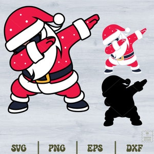 Dabbing Santa Svg, Rolig Santa Svg, Rolig Jul, God Jul Svg