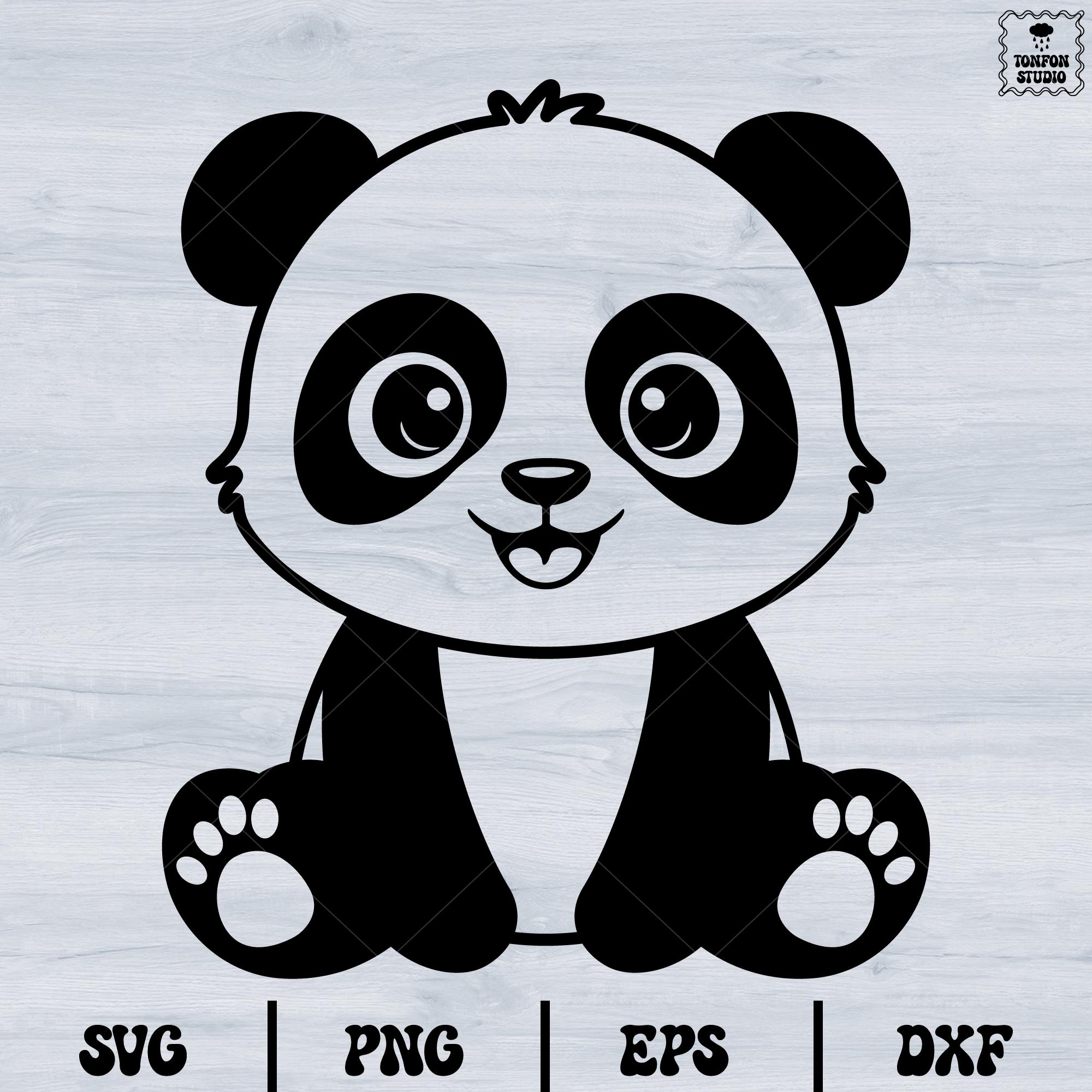Cute Baby Panda Svg, Cute Animal Svg, Panda Svg Svg, Panda Clipart - Etsy