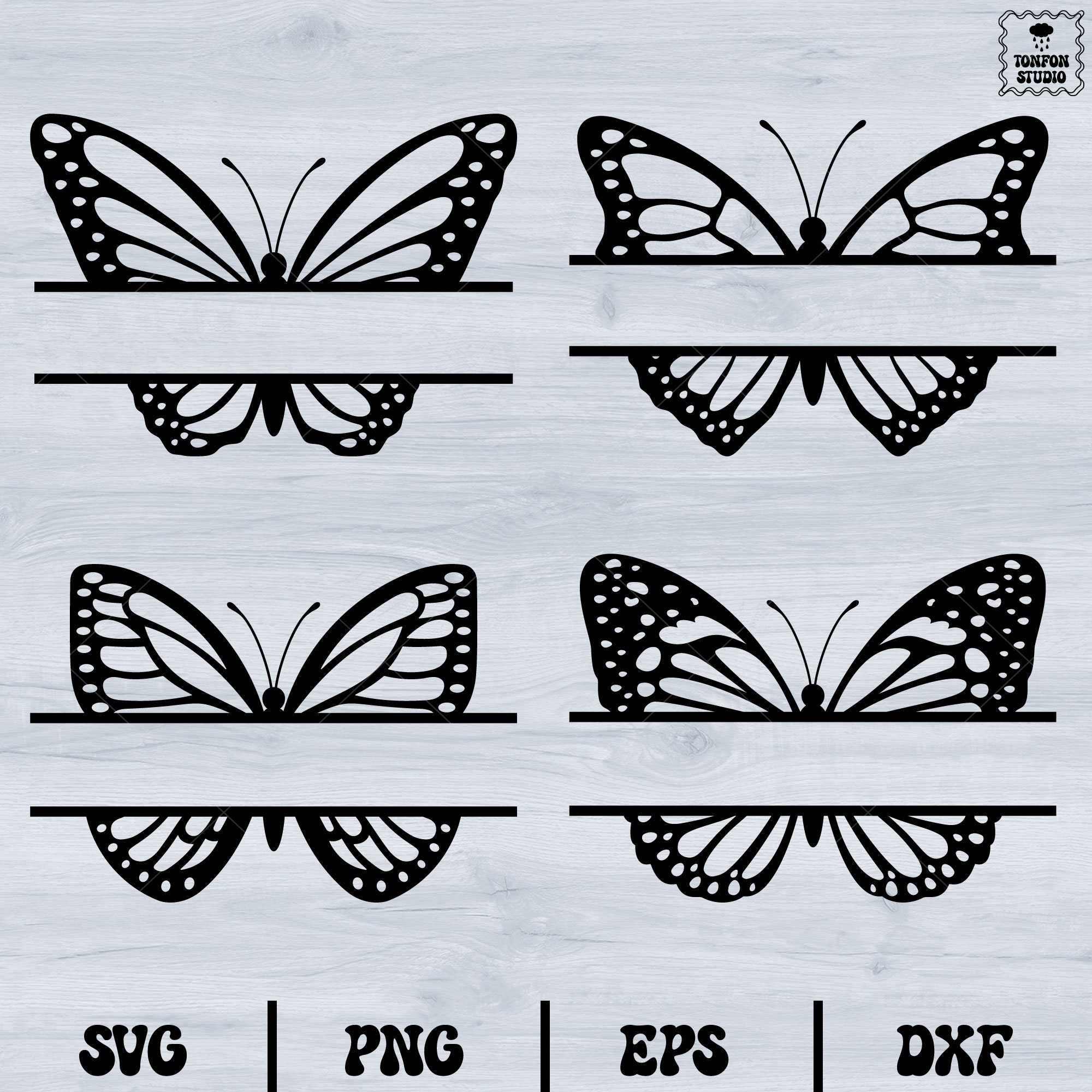 Butterfly Split Monogram Svg, Butterfly Clipart, Butterfly Name Frame ...