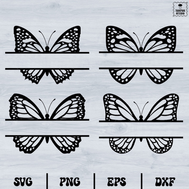 Butterfly Split Monogram Svg, Butterfly Clipart, Butterfly Name Frame ...