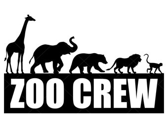 Zoo Crew Svg, camisas a juego del zoológico Svg, Clip art Teacher Shirt Squad