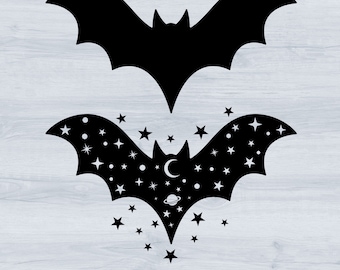 コウモリ SVG - ハロウィーン クリップアート - 空飛ぶコウモリ