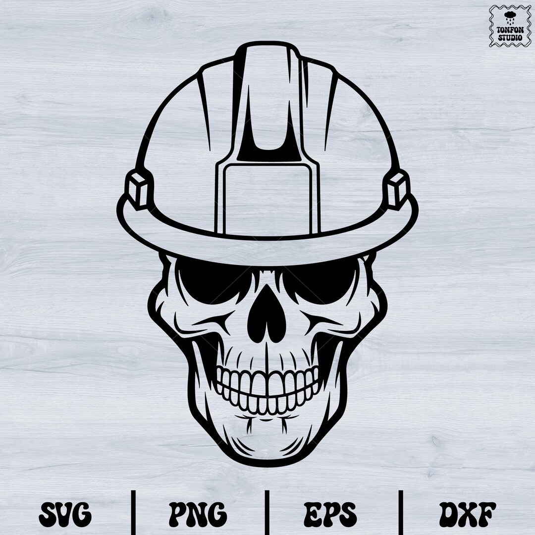 Skull With Hard Hat Svg, Construction Svg, Engineer Svg - Etsy